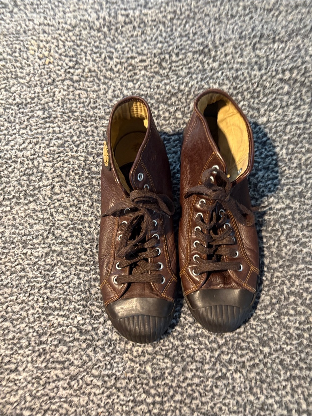 P.F. Flyers Men’s Size 13 Brown Leather Grounder Shoes in Like New Condition!